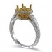 18K Yellow & White Gold Diamond Ring Mounting