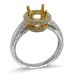 18K Yellow & White Gold Diamond Ring Mounting