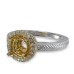 18K Yellow & White Gold Diamond Ring Mounting