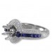 14K White Gold Sapphire With Diamond Ring Mounting