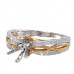 14K Yellow & White Gold Diamond Ring Mounting