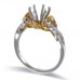 14K Yellow & White Gold Diamond Ring Mounting