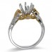 14K Yellow & White Gold Diamond Ring Mounting