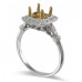 14K Yellow & White Gold Diamond Ring Mounting