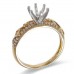 14K Yellow & White Gold Diamond Ring Mounting