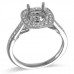 14K White Gold Diamond Ring Mounting