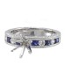 14K White Gold Sapphire With Diamond Ring Mounting