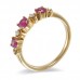 14K Yellow Gold Ruby With Diamond Ring