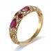 14K Yellow Gold Ruby With Diamond Ring